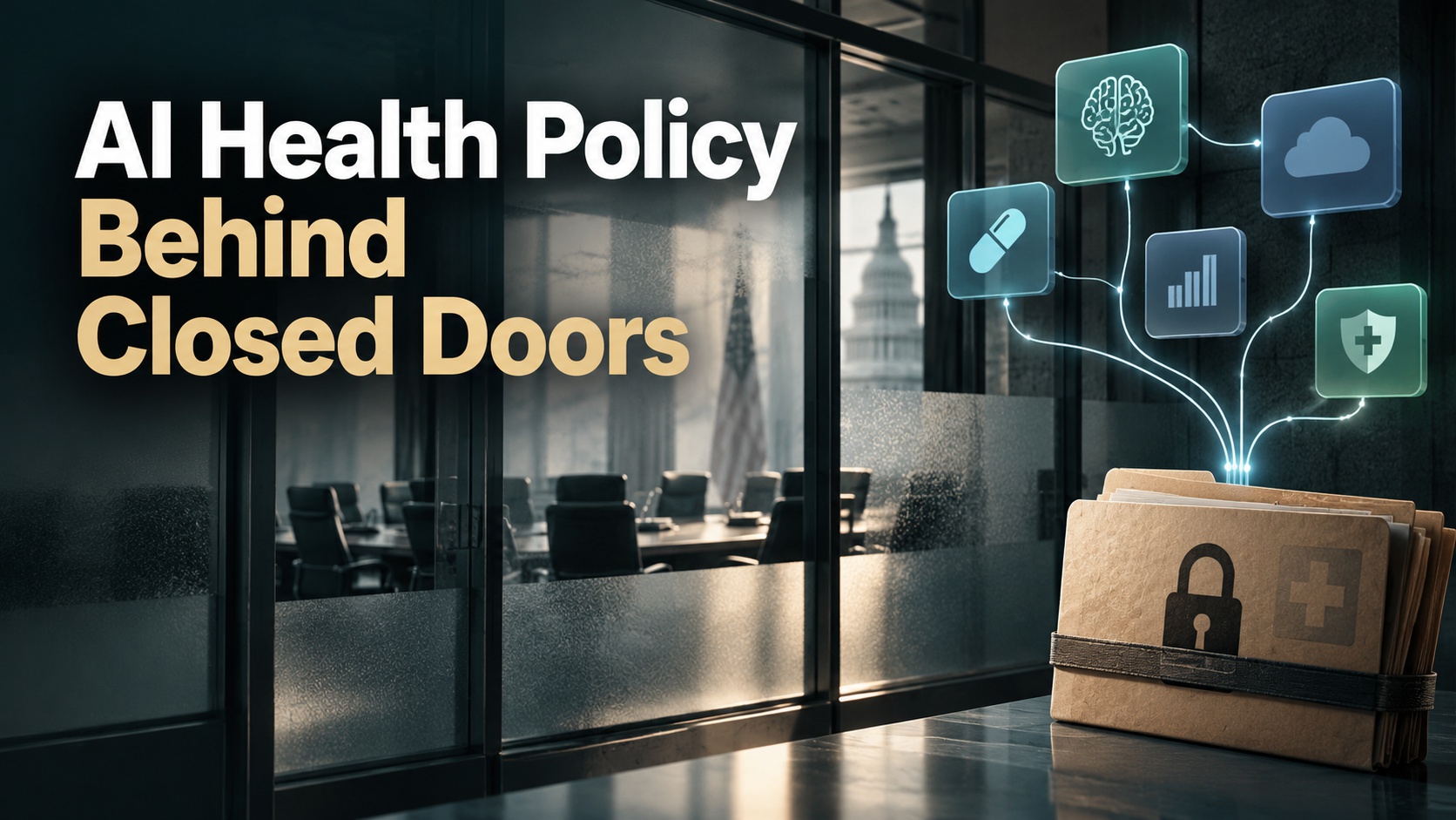 News card: KFF investigation exposes private access to AI health policymakers