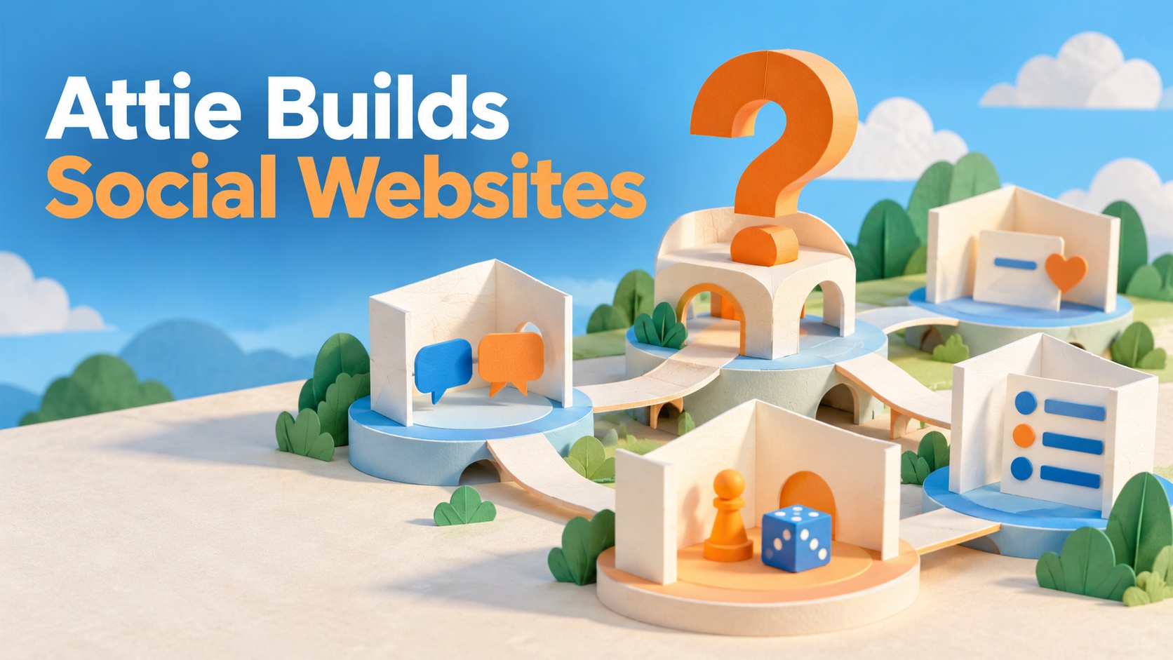 News card: Attie adds a builder for small social websites