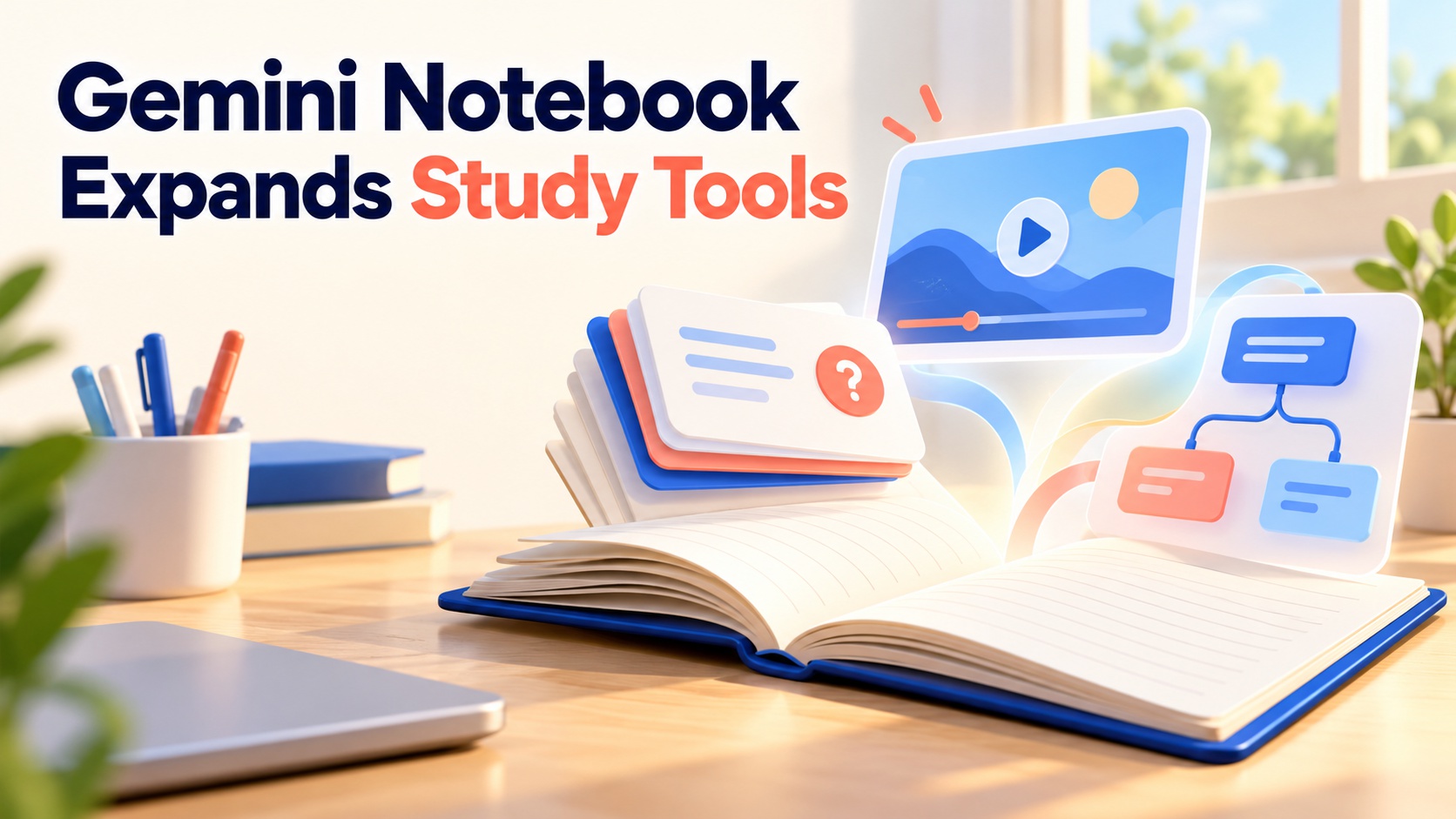 News card: Google details new Gemini Notebook study features
